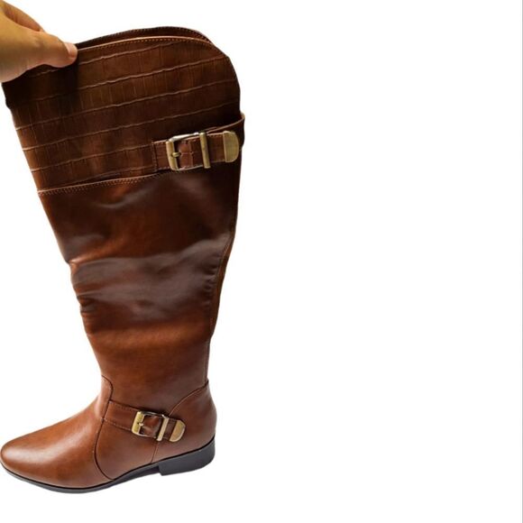 ND Knee High Brown Zip Up Boots Size 6.5 New - Picture 4 of 9